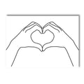 Axyaa Couple Love Kiss Line Drawing Wall Art Canvas Painting Nordic Posters