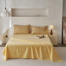 Axyaa Jacquard Washed Single Piece Bed Sheet - Solid Colors