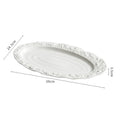 Axyaa Oval Ceramic Texture Plate Set for Restaurant and Home Use