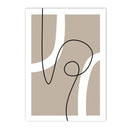 Axyaa Abstract Rainbow Line Wall Art Canvas Painting Minimalist Print for Living Room