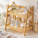 Axyaa Bamboo Storage Rack: Kitchen & Desktop Organizer, Counter Shelf, Display Rack