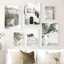Axyaa Olive Tree Architecture Canvas Print Wall Art Posters for Living Room