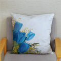 Axyaa Bedroom Tulip Flower Floral Cushion Cover Pillowcase for Sofa