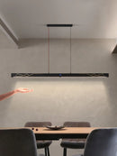 Axyaa Modern Black LED Chandelier for Dining Room and Kitchen