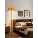 Axyaa Modern Dark Brown Lampshade Floor Lamp for Parlor Bedroom
