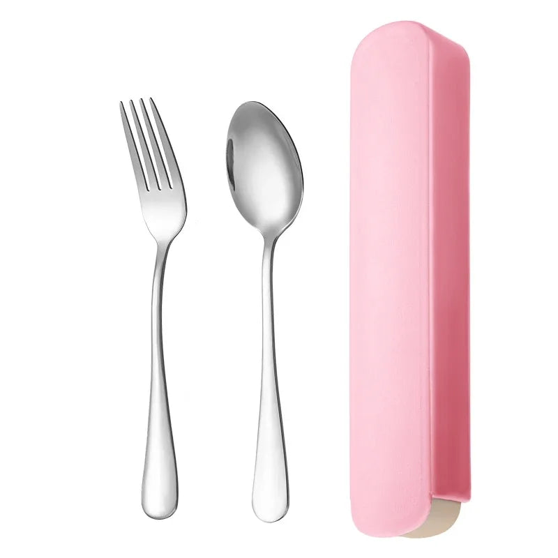 Axyaa Stainless Steel Tableware Set - Spoon, Knife, Fork - Simple and Portable for Home or Dorm