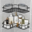 Axyaa Stainless Steel Shower Shelf with Hooks: Space-saving Storage Solution for Bathroom and Kitchen