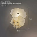 Axyaa Copper Marble LED Wall Lamp: Luxury Lighting Sconce for Bedroom, Living Room.