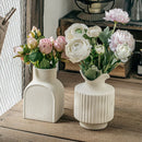 Axyaa Floral Relief Ceramic Vase: Living Room Decor, Handcrafted Ornament & Flower Arrangement