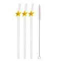 Axyaa Starfish Glass Straws - Set of 4 | Trendy Eco-Friendly Drinkware