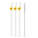 Axyaa Starfish Glass Straws - Set of 4 | Trendy Eco-Friendly Drinkware