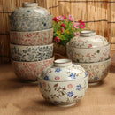 Axya Ceramic Soup and Noodle Bowl Set with Hand-Painted Designs