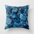 Geometric Blue Ink Flower Pillowcase for Stylish Home Decor by Axyaa