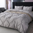 Axyaa Twist Pinch Pleated Quilt Cover Set King Queen