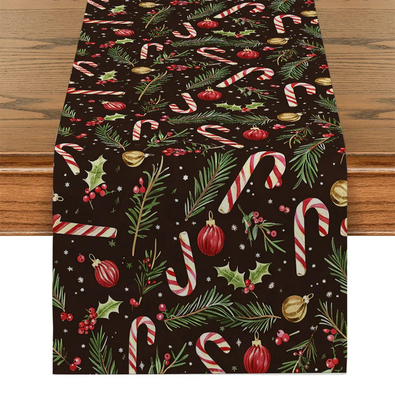Axyaa Poinsettia Table Runner - Festive Dining Room Decor