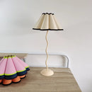 Axyaa Retro Pleated Umbrella Table Lamp Swing Iron Art for Master Bedroom