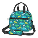 Dino Lunch Bag by Axyaa: Jurassic Thermal Tote for Kids School Travel Picnic
