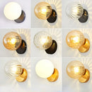 Axyaa Glass Ball Wall Lamp for Indoor Lighting in Bedroom Living Room Aisle Corridor
