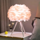 Axyaa Feather Table Lamp: Modern & Romantic Bedroom Decor