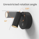 Axyaa LED Wall Light: Rechargeable, Dimmable, Touch Switch, Magnetic Base