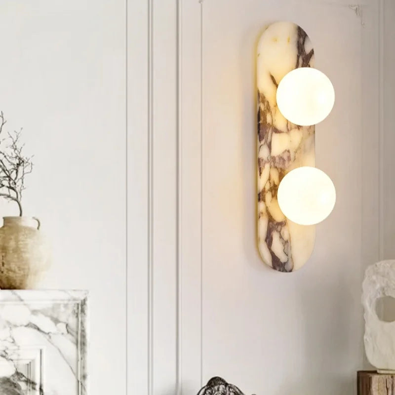 Axyaa Marble Glass LED Wall Light for Home Decor