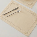 Axyaa Geometric Fabric Placemats Set for Christmas Table Decor