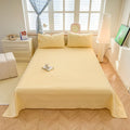 Axyaa Solid Color Lattice Yarn-Dyed Sheets - Soft and Skin-Friendly