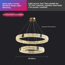 Axyaa Crystal Ring Chandelier Lighting System for Home Décor & Dining Area