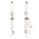 Axya Nordic Glass ball LED Pendant Lights for stylish spiral decor.