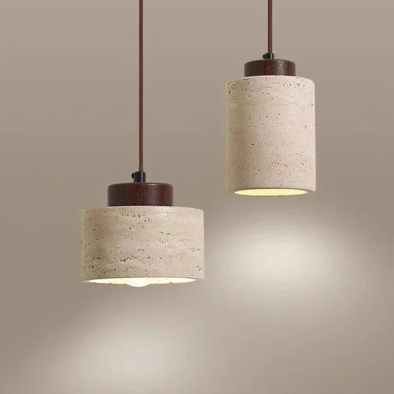Axyaa Yellow Cave Stone Chandelier - Retro Nordic Home Lighting Decor