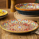 Axyaa Bohemian Round Ceramic Plate 10-inch Steak & Pasta Plate