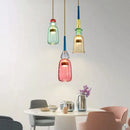Axyaa Nordic Glass Bedside Pendant Light: Modern, Colorful, LED Chandeliers