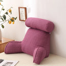 Axyaa Reading Pillow with Removable Linen Cover & Neck Roll for Unmatched Support