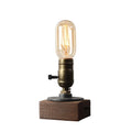 Axyaa Wood Desk Lamp Retro Industrial LED Table Light