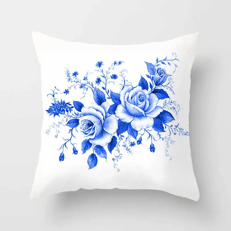 Axyaa Blue Mandala Pattern Pillow Case 45*45cm