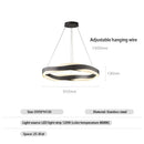 Axyaa Nordic LED Pendant Light Chandelier for Bedside Living Room Dining Bar
