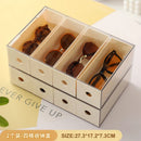 Axyaa Acrylic Glasses Storage Box | Stackable Drawer Display Stand | Multi-Grid Organizer
