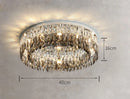 Axyaa LED Crystal Ceiling Light: Modern Luxury Pendant for Home Decor Lighting