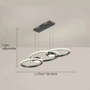 Axyaa Circular Aluminum Chandelier for Dining Table, Bar, Bedroom, Living Room - Pendant Lamp Lighting