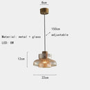 Axyaa Retro Glass Pendant Chandelier: Modern LED Lighting for Home, Cafe, Bar