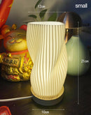Axyaa Pleated Cream 3D Desk Lamp Bedside Bedroom Study Coffee Shop Atmosphere