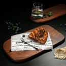 Axyaa Solid Wood Steak Plate Japanese Black Walnut Dinner Plate