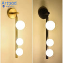 Axyaa Golden Black Metal Wall Sconces for Corridor Bathroom TV Background Mirror