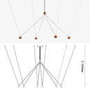 Nordic Lamp Compass Chandelier by Axyaa - Minimalist LED Pendant Light for Home Decoration
