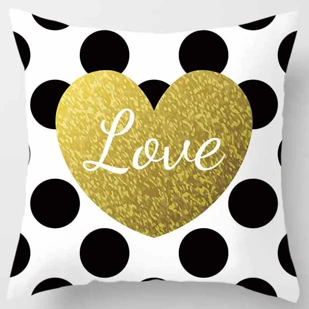 Axyaa Yellow Pink Pattern Square Pillowcase Home Decoration Cushion Cover