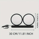 Axyaa Aluminum Double-circle Decorative Lamp for Bedroom and Living Room