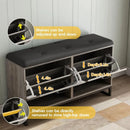 Axyaa Entryway Shoe Cabinet with Flip Drawers, Coat Rack & Storage Bench