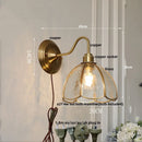 Axyaa Vintage Copper Glass Wall Lights for Bedroom and Kitchen