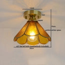 Axyaa Modern Glass Copper Ceiling Light Fixture for Home Decor and Night Illumination