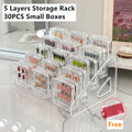 Axyaa Nail Display Box & Storage Case for Fake Nails - Clear Acrylic Holder